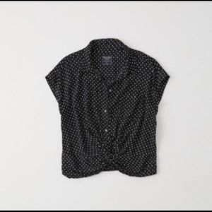 Knot front blouse by Abercrombie